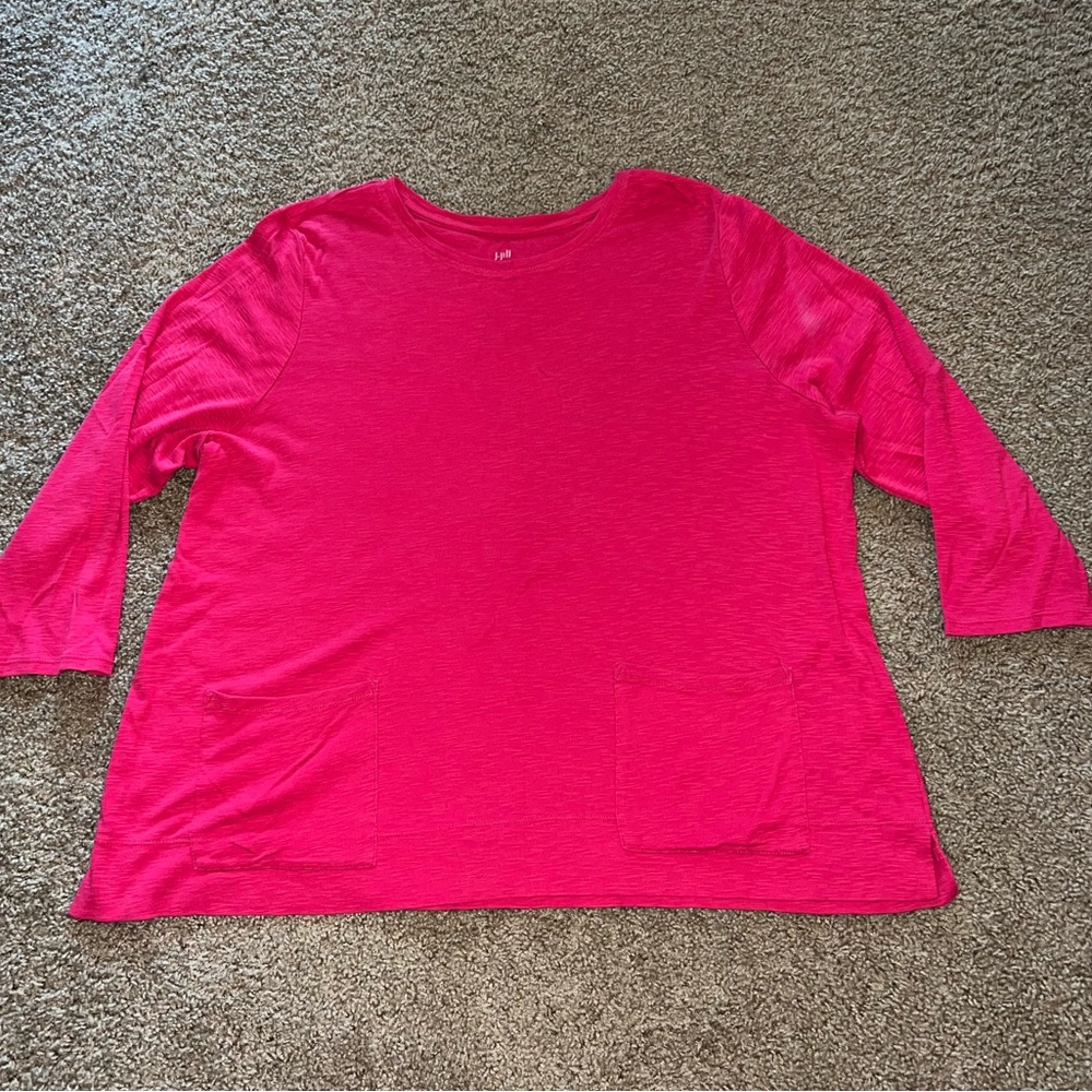 J. Jill Vibrant Pink Long Sleeve Tee